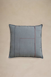 Live Linen – Linen Cushion Cover & Insert – Floret – Aqua Blue – 24" x 24"