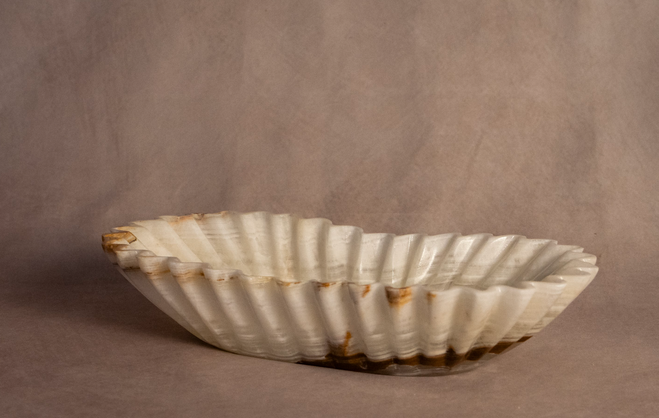 Marigold Market – Fluted Bowl - Light Green Onyx