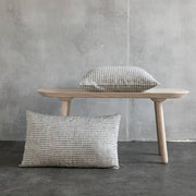 Linen Cushion Cover & Insert – Black Striped – Natural Brittany – EURO – 26" x 26"