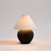 Mini Table Lamp with Fabric Shade – Corfu Black – 12.4"
