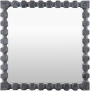 Surya - Antilles Accent Mirror – Mango Wood – Distressed Black  – 42" x 42" x 3"