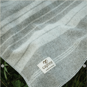 Caprine Mohair Throw — 56" x 70" — Light Gray