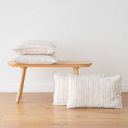 Linen Cushion Cover & Insert – Natural Ticking Stripe – EURO – 26" x 26"