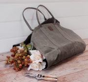 Earth & Nest Waxed Canvas Log Flower Holder